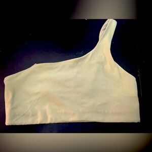 Stori light green Asymmetrical sports bra